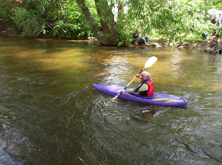 kayaking on Boulder Creek